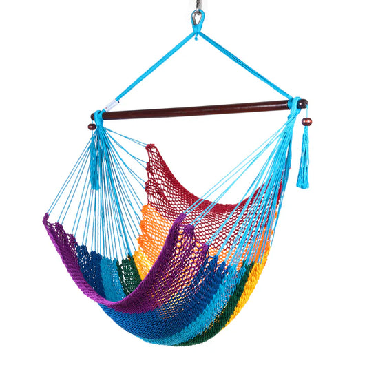 Caribbean Hammock Chair 40 Inch Rainbow