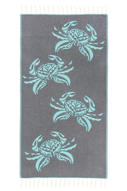 Sun Drunk Crabs Turkish Towel