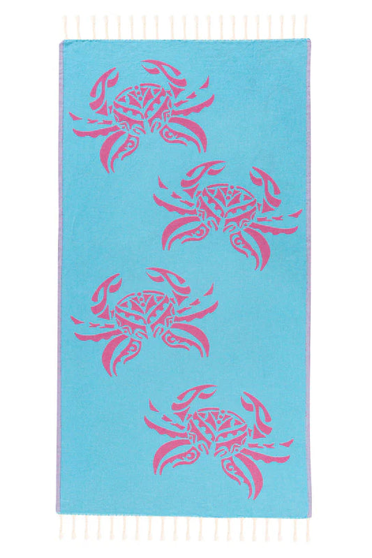 Sun Drunk Crabs Turkish Towel