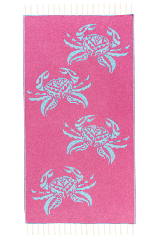 Sun Drunk Crabs Turkish Towel