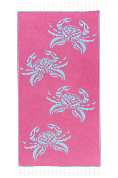 Sun Drunk Crabs Turkish Towel