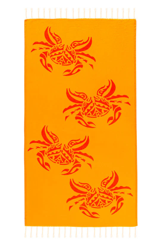 Sun Drunk Crabs Turkish Towel