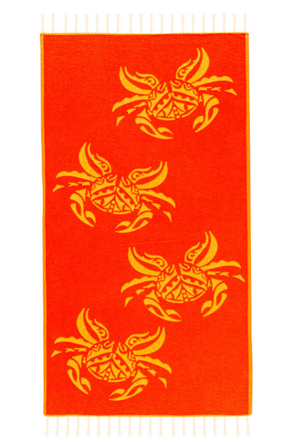 Sun Drunk Crabs Turkish Towel
