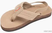 Flip Flops - Kids Sierra Brown 4-5 Leather