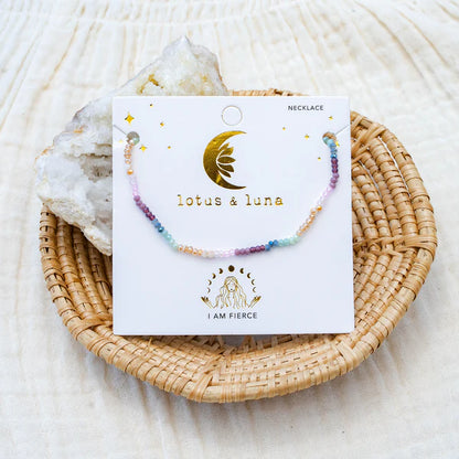 Lotus and Luna Goddess Necklace