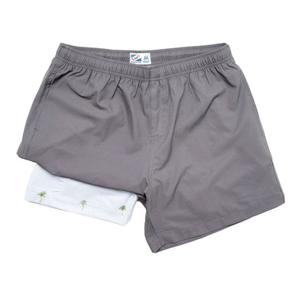 Bermies Grey (Palm Stripes) Shorts
