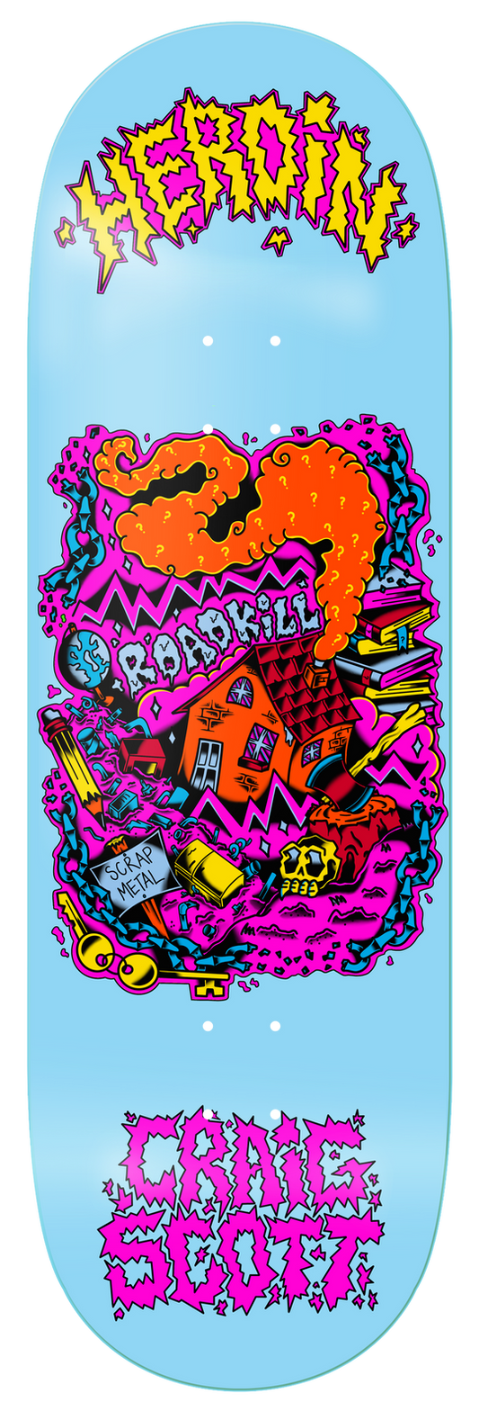 Heroin Questions Scrap Metal Skateboard Deck