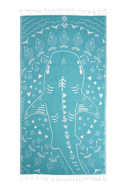 Sun Drunk Shark Turkish Towel