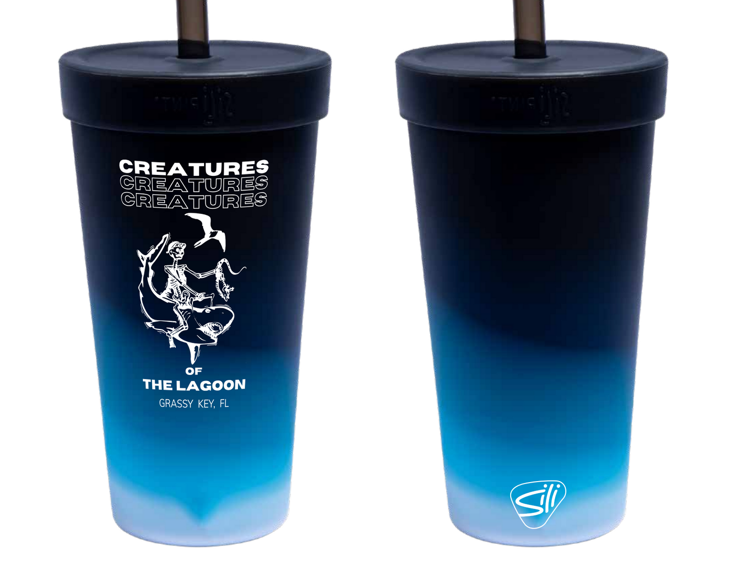 Creatures of the Lagoon Straw Silipint Tumbler 22oz