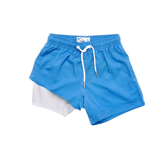Bermies Navy to Shark Shorts Kids