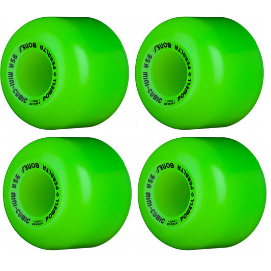 Powell Peralta  Mini Cubic (95A) 4-Pk Green 64mm Skateboard Wheels