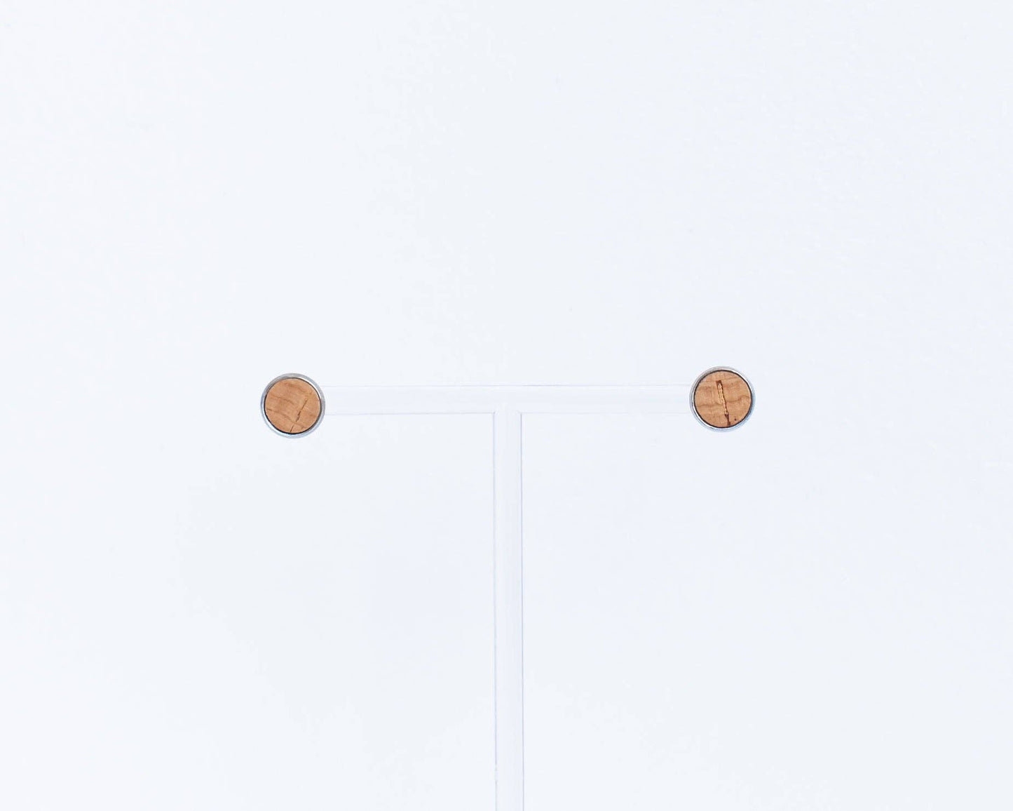 KORK Cork Earrings - Round Stud Natural