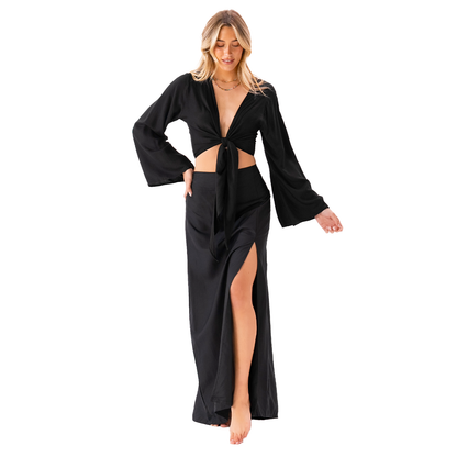 Lotus and Luna - Black Maxi Skirt