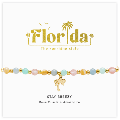 Lotus and Luna - Stay Breezy Florida Charm Bracelet