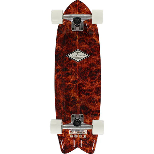 Aluminati Skate Burle Wood Fish Longboard Cruiser