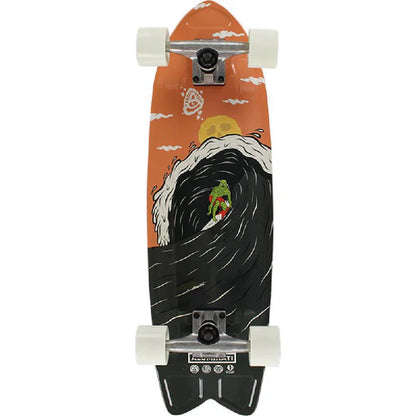 Aluminati Skate Midnight Surf Fish Complete Longboard Cruiser