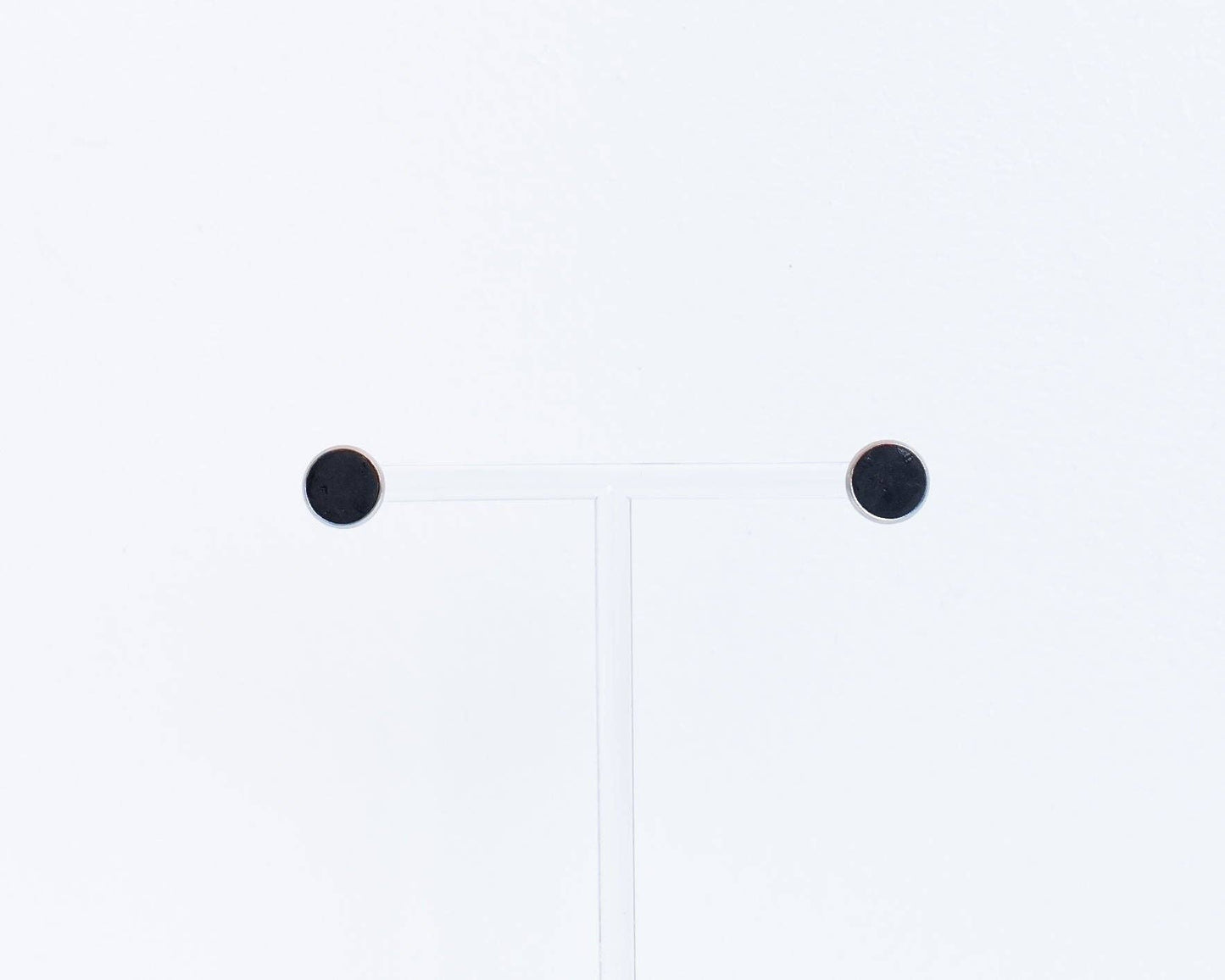 KORK Cork Earrings - Round Stud Black