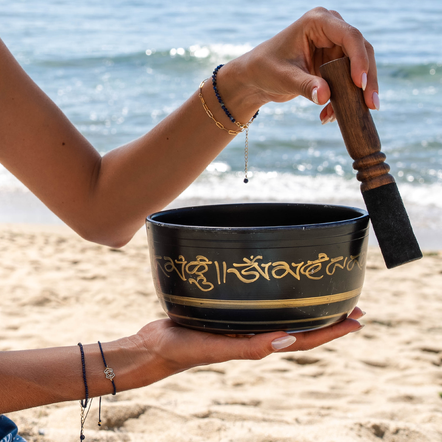 Lotus and Luna - Gold Third Eye Chakra Braided Bracelet