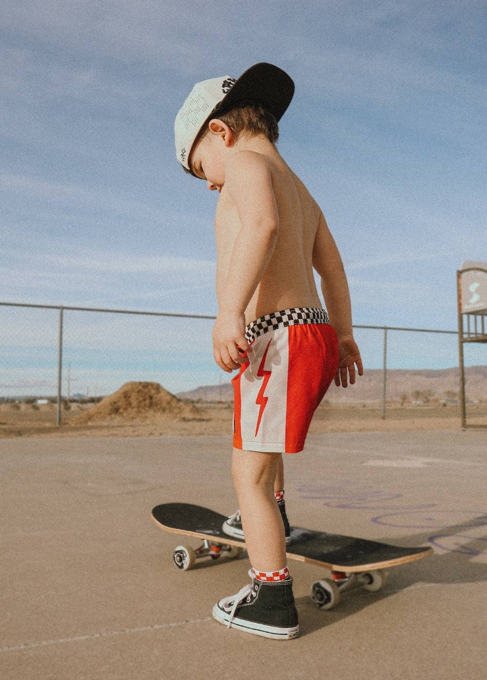 Little Trouble - Electric Boardies Red