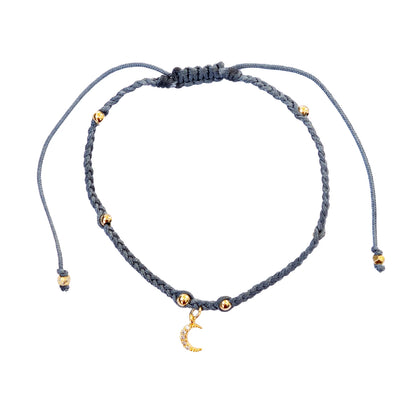 Lotus and Luna - Braided BB Bracelet w/charm
