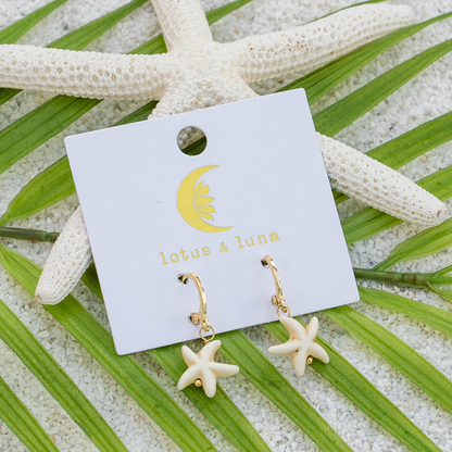 Lotus and Luna - Seastar Earrings