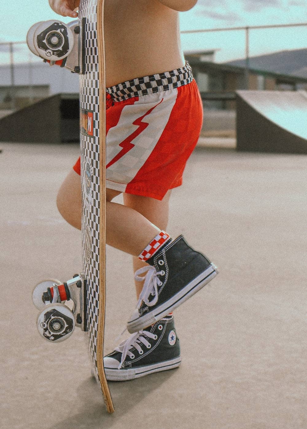 Little Trouble - Electric Boardies Red