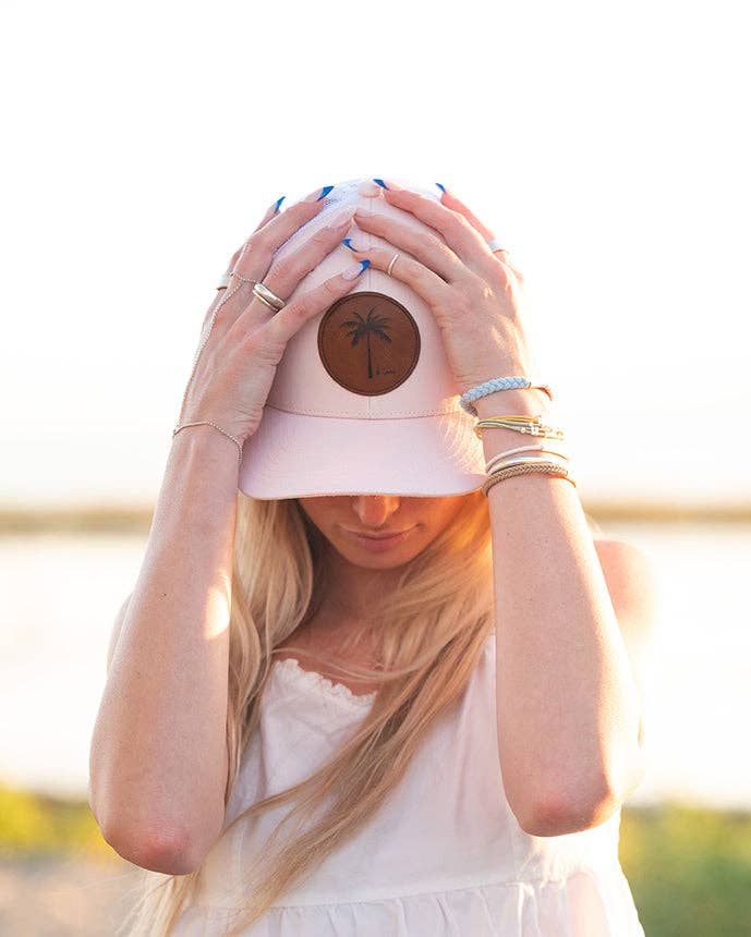 K'Lani Trucker Hat - Pink/White Palm
