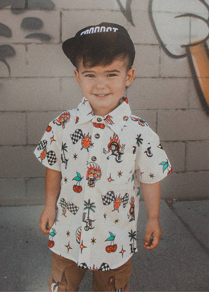 Little Trouble - Cherry On Top Button-Up