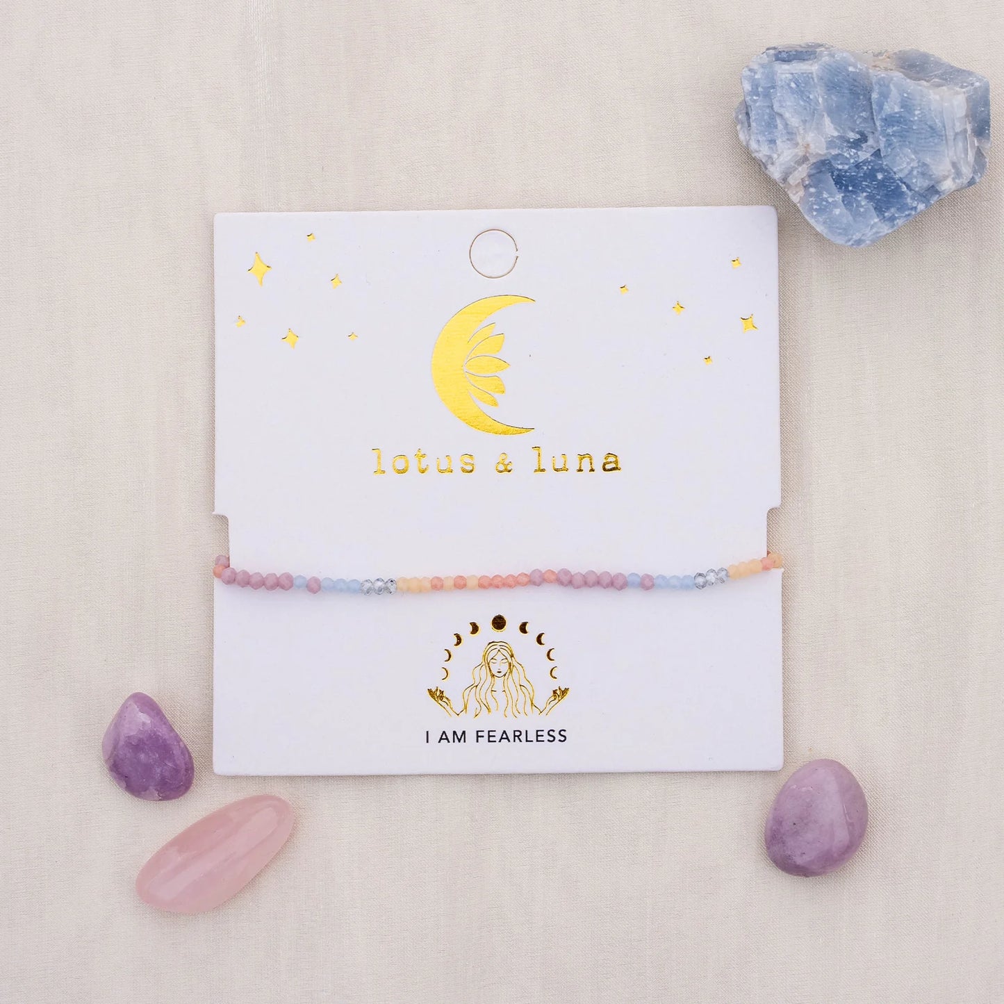 Lotus and Luna Goddess Bracelets