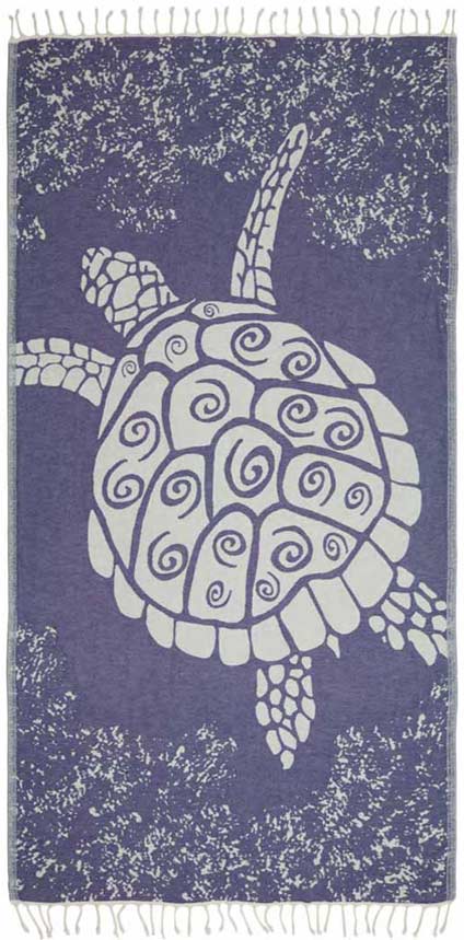 Sun Drunk Galapagos Turtle Turkish Towel