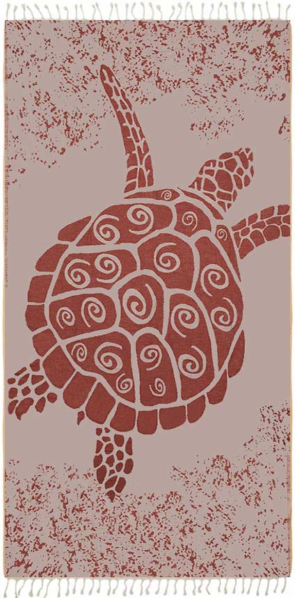 Sun Drunk Galapagos Turtle Turkish Towel