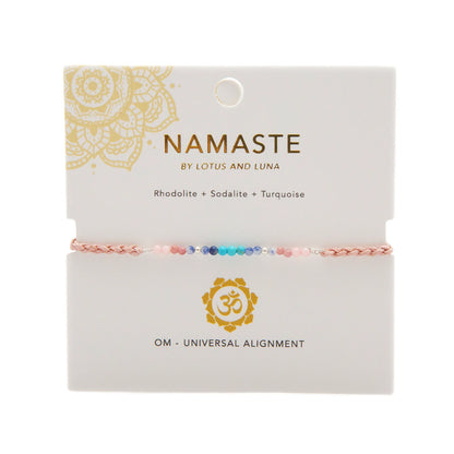 Lotus and Luna - OM Namaste Bracelet