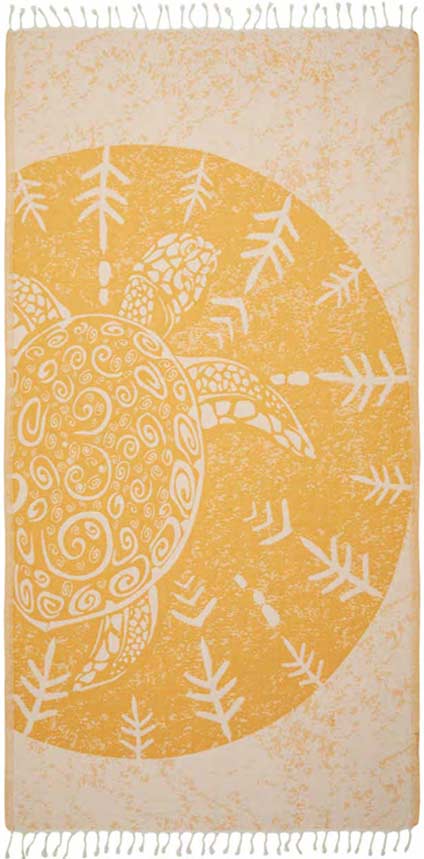 Sun Drunk Sea Turtle Turkish Towel