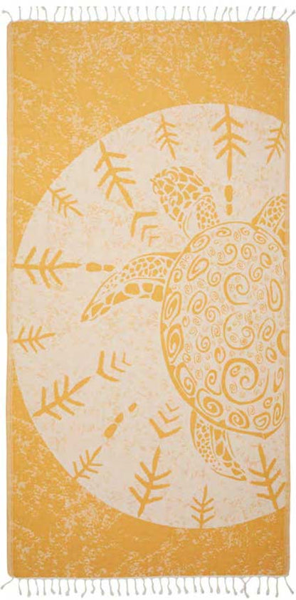 Sun Drunk Sea Turtle Turkish Towel