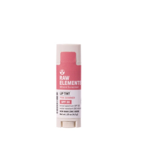 RAW ELEMENTS PINK LIP SHIMMER SPF 30 .15 OZ