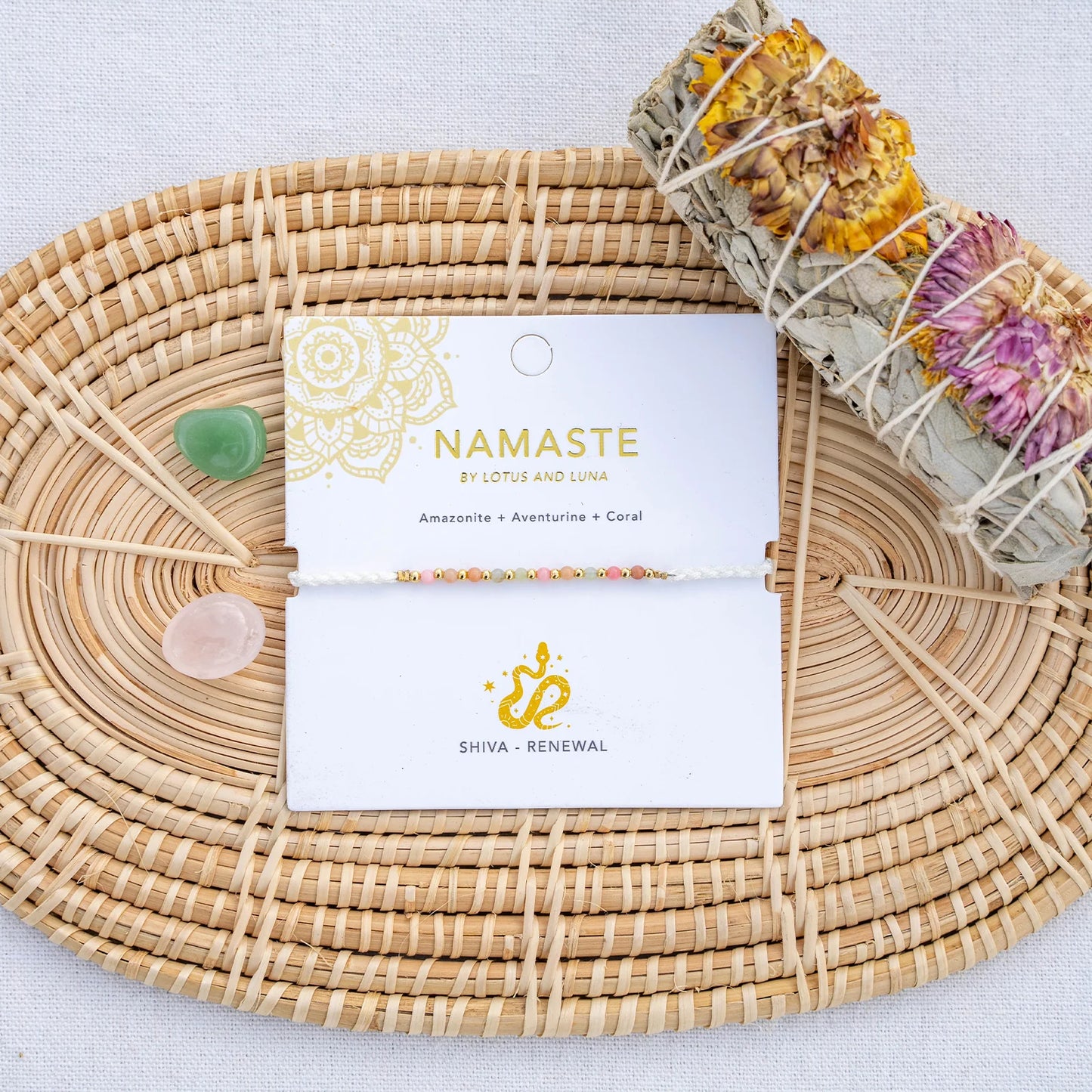Lotus and Luna - Shiva Namaste Bracelet