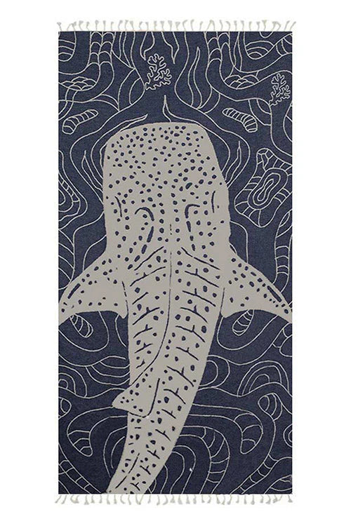 Sun Drunk Whale Shark Turkish Towel