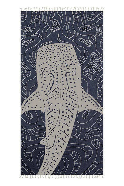 Sun Drunk Whale Shark Turkish Towel