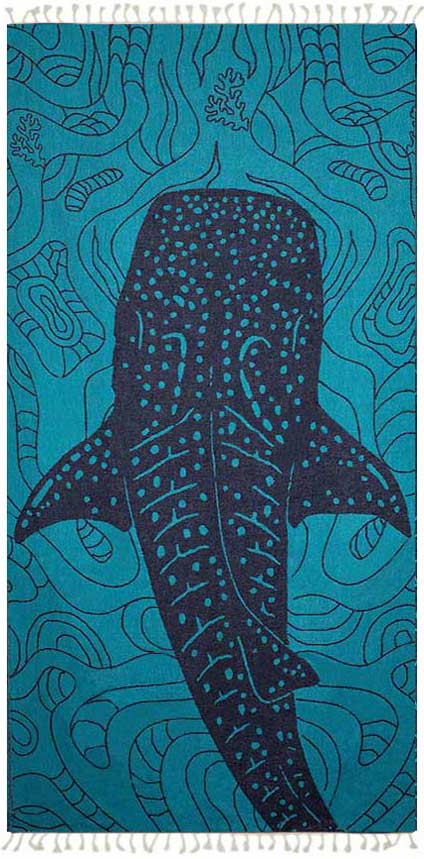 Sun Drunk Whale Shark Turkish Towel